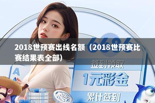 2018世预赛出线名额（2018世预赛比赛结果表全部）