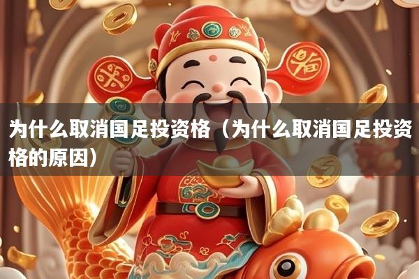 为什么取消国足投资格（为什么取消国足投资格的原因）